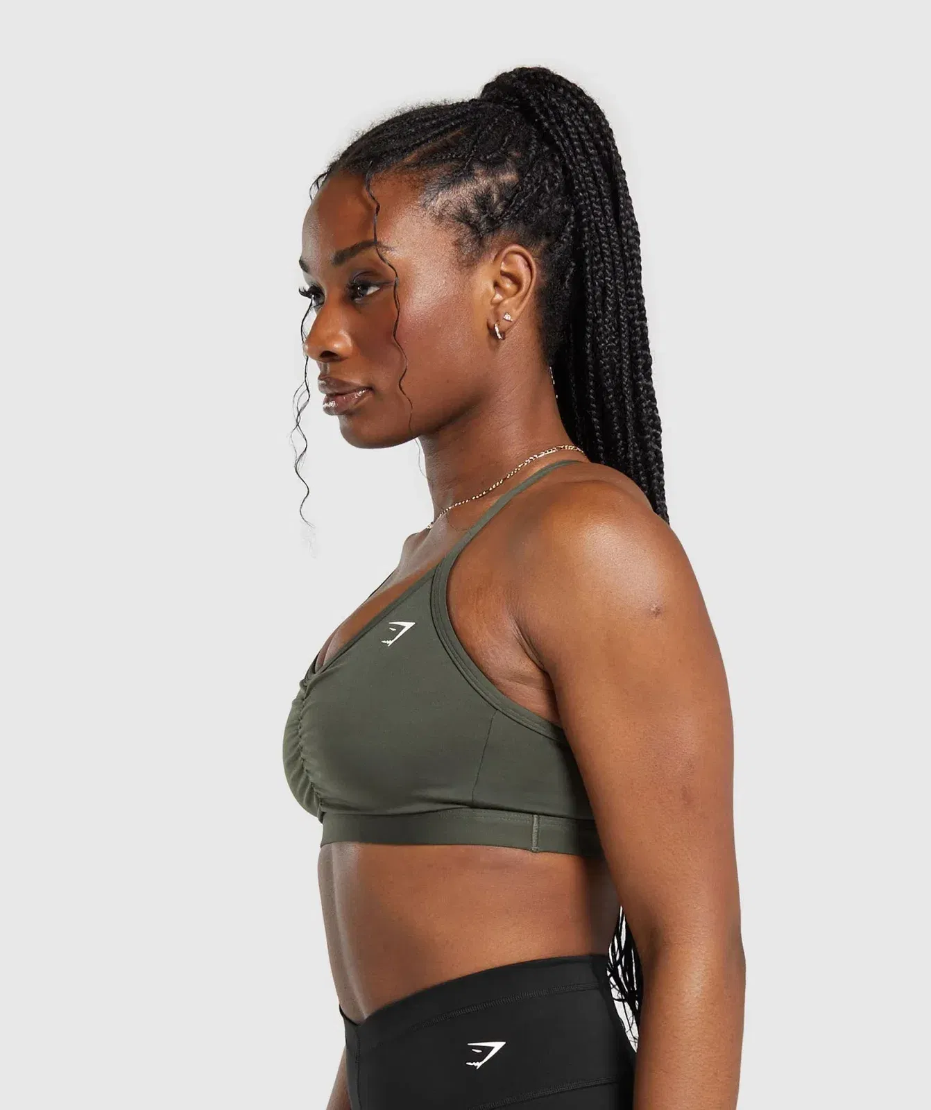 Gymshark Ruched Sports Bra - Strength Green