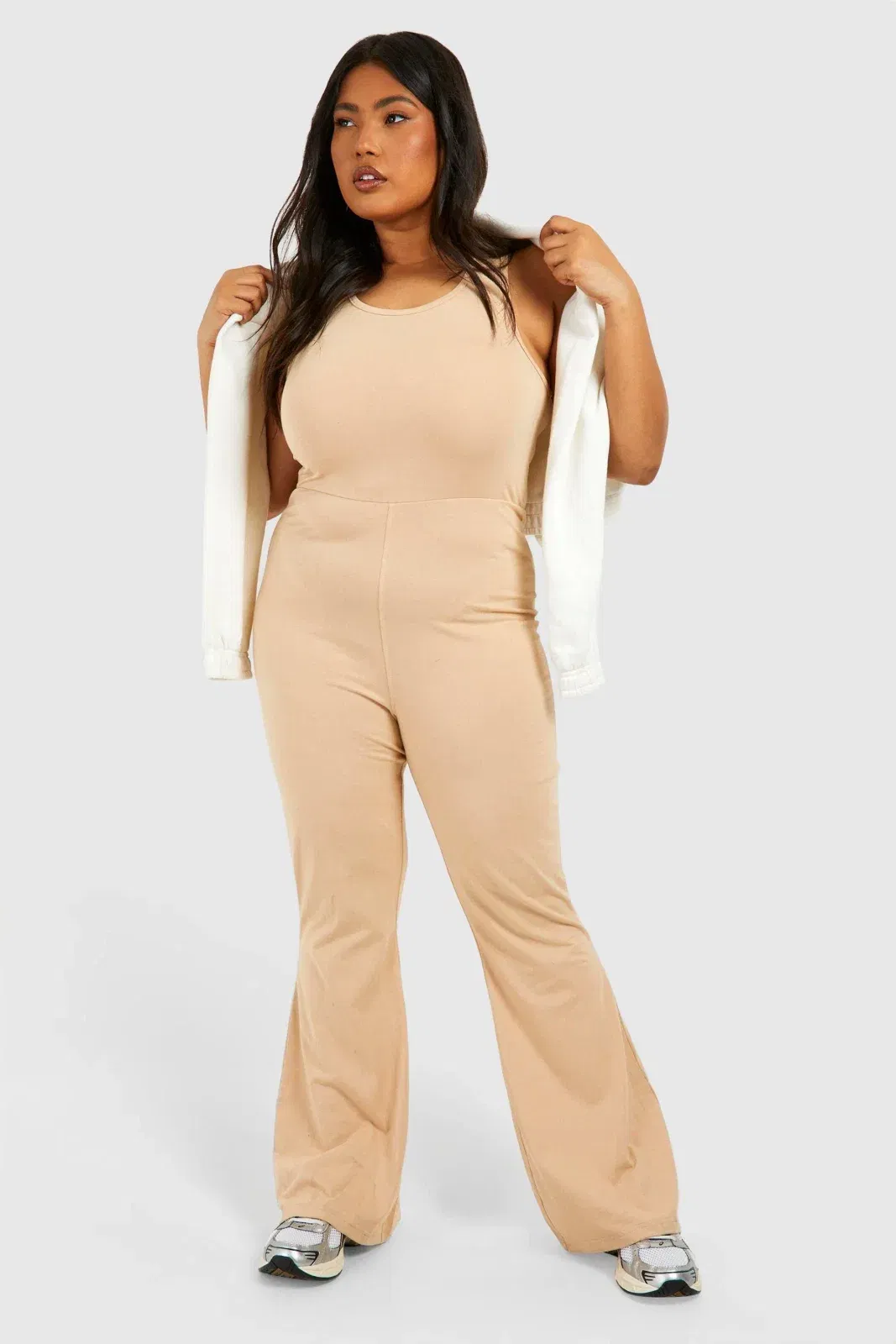 Plus Strappy Cotton Yoga Unitard