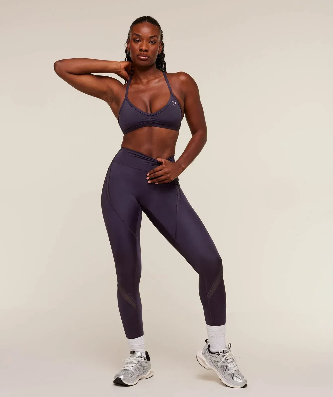 Gymshark Mesh Panel Legging - Midnight Purple