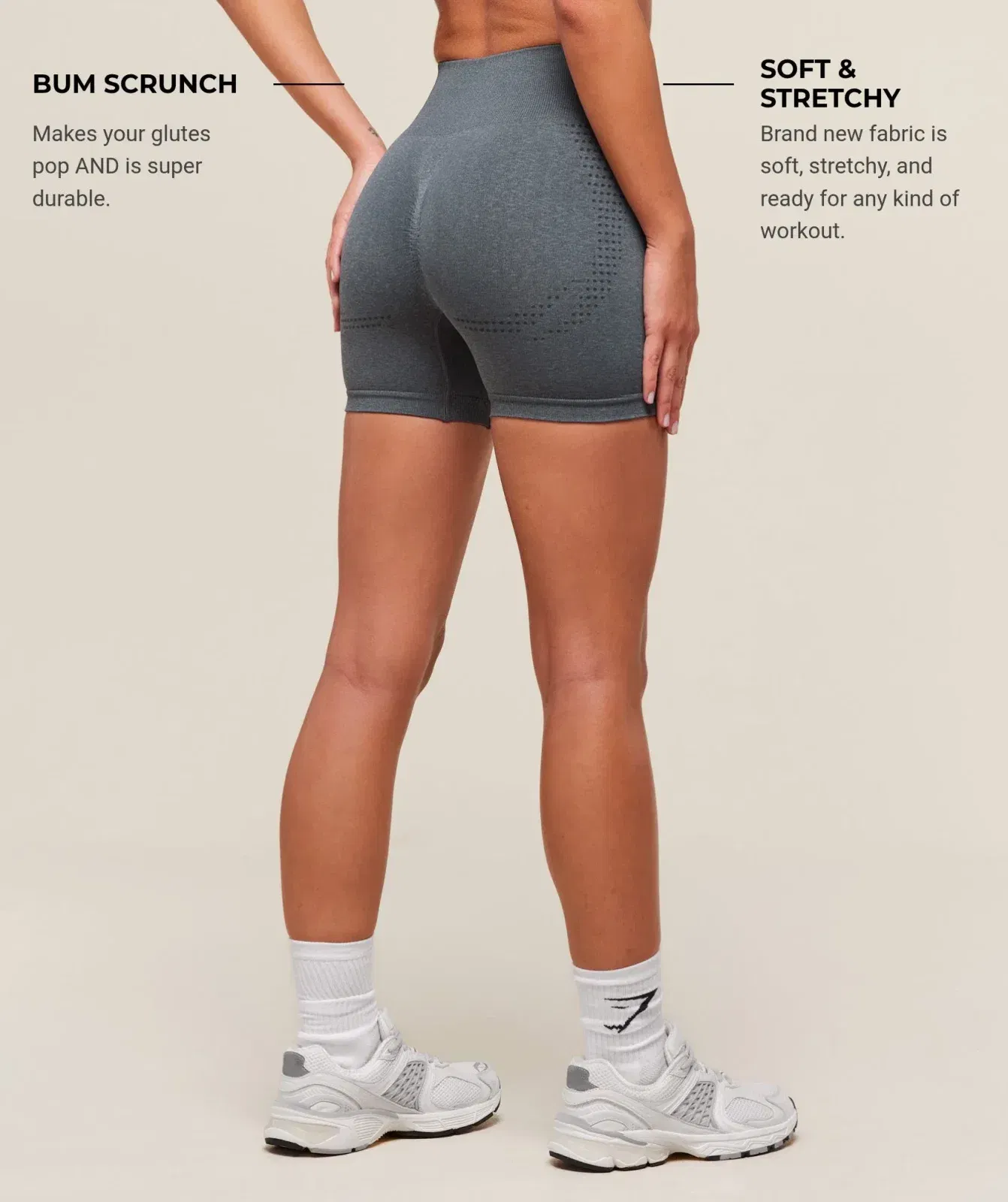 Gymshark Vital Soft Short - Strong Grey/Marl