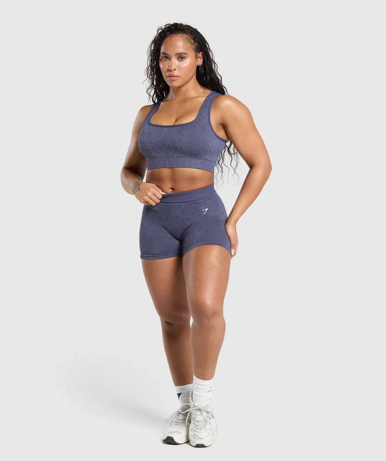 Gymshark Adapt Fleck Sports Bra - Weighted Purple/Metal Purple
