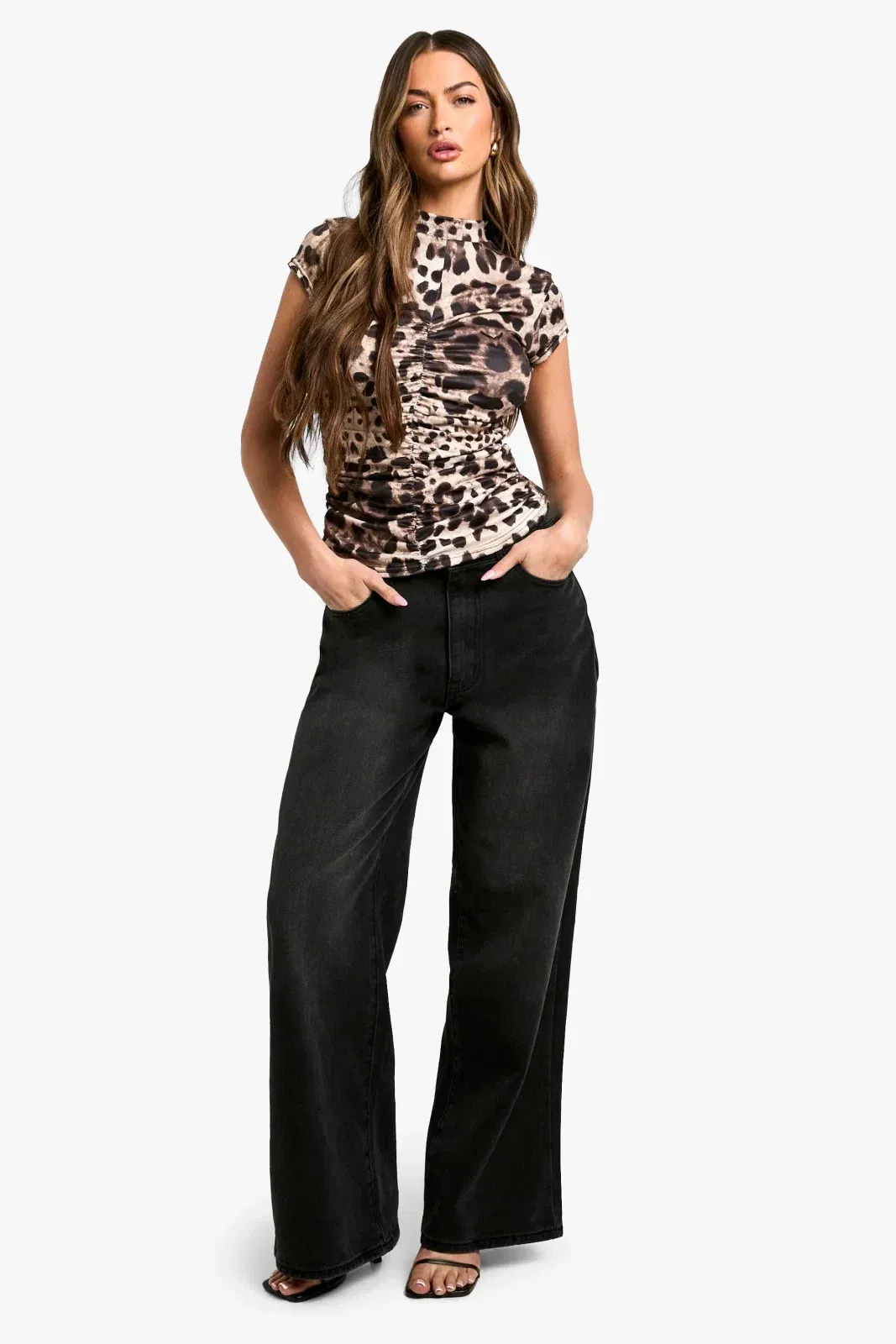 Ruched Cap Sleeve Top
