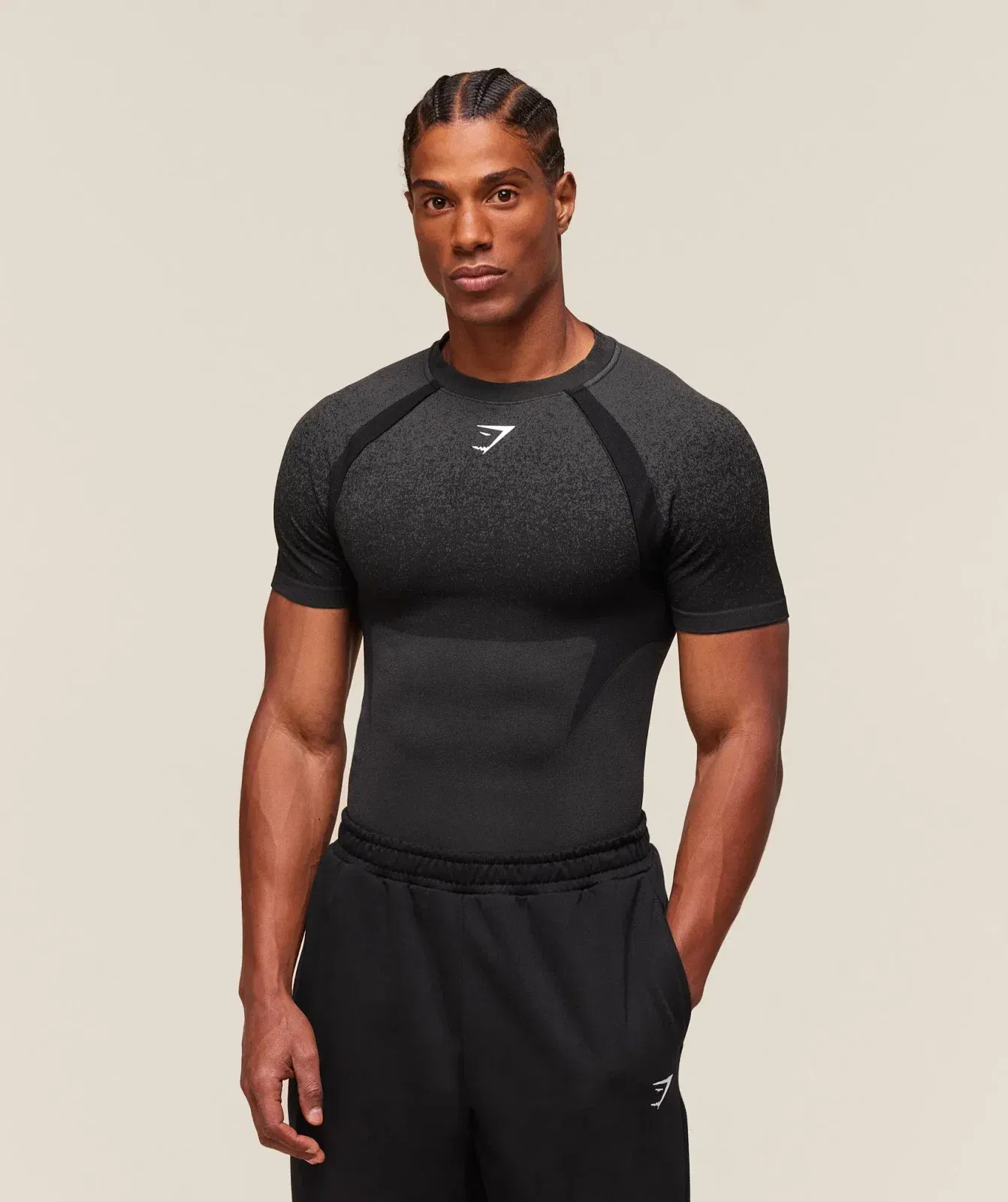 Gymshark Shadow Seamless T-Shirt - Black