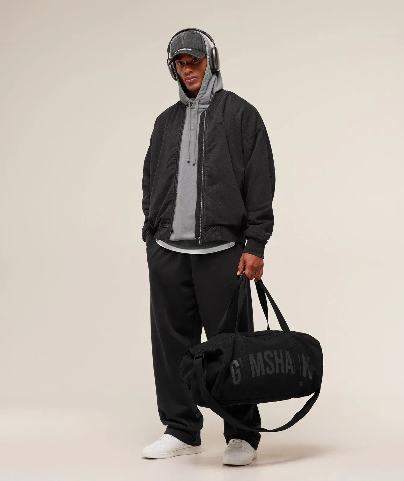 Gymshark Power Washed Jersey Track Jacket - GS Black