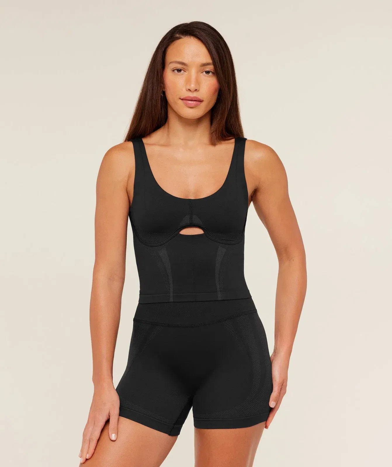 Gymshark Weekend Seamless Tank Top - GS Black/GS Asphalt Grey