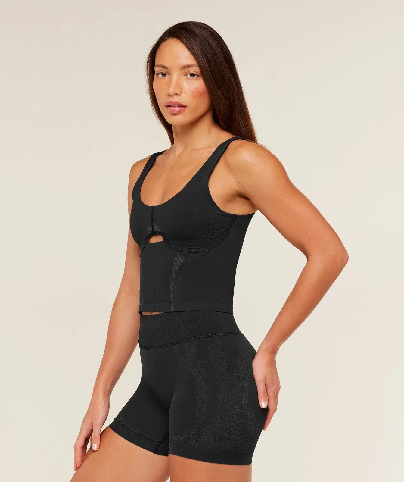 Gymshark Weekend Seamless Tank Top - GS Black/GS Asphalt Grey