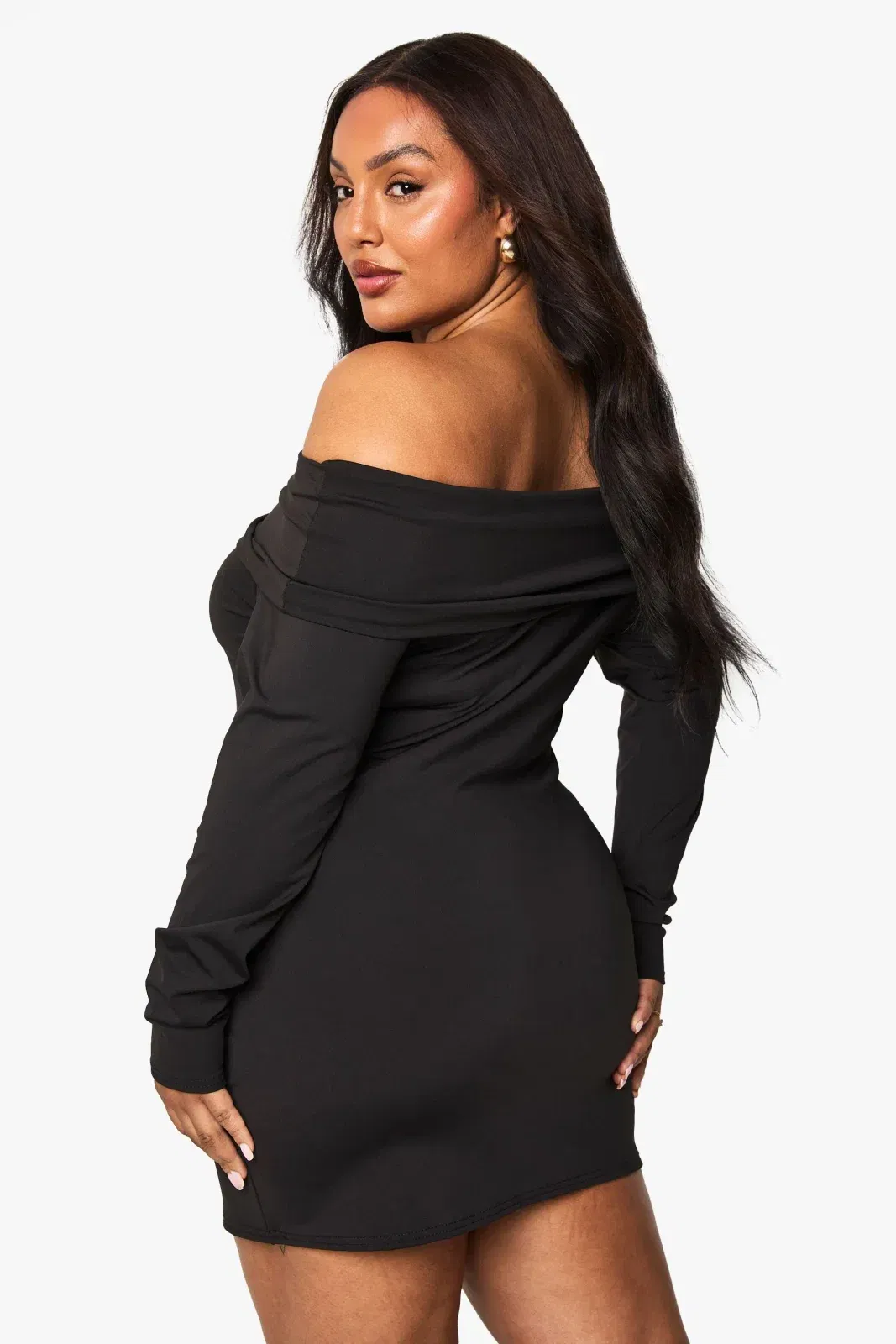 Plus sculpt bardot mini dress