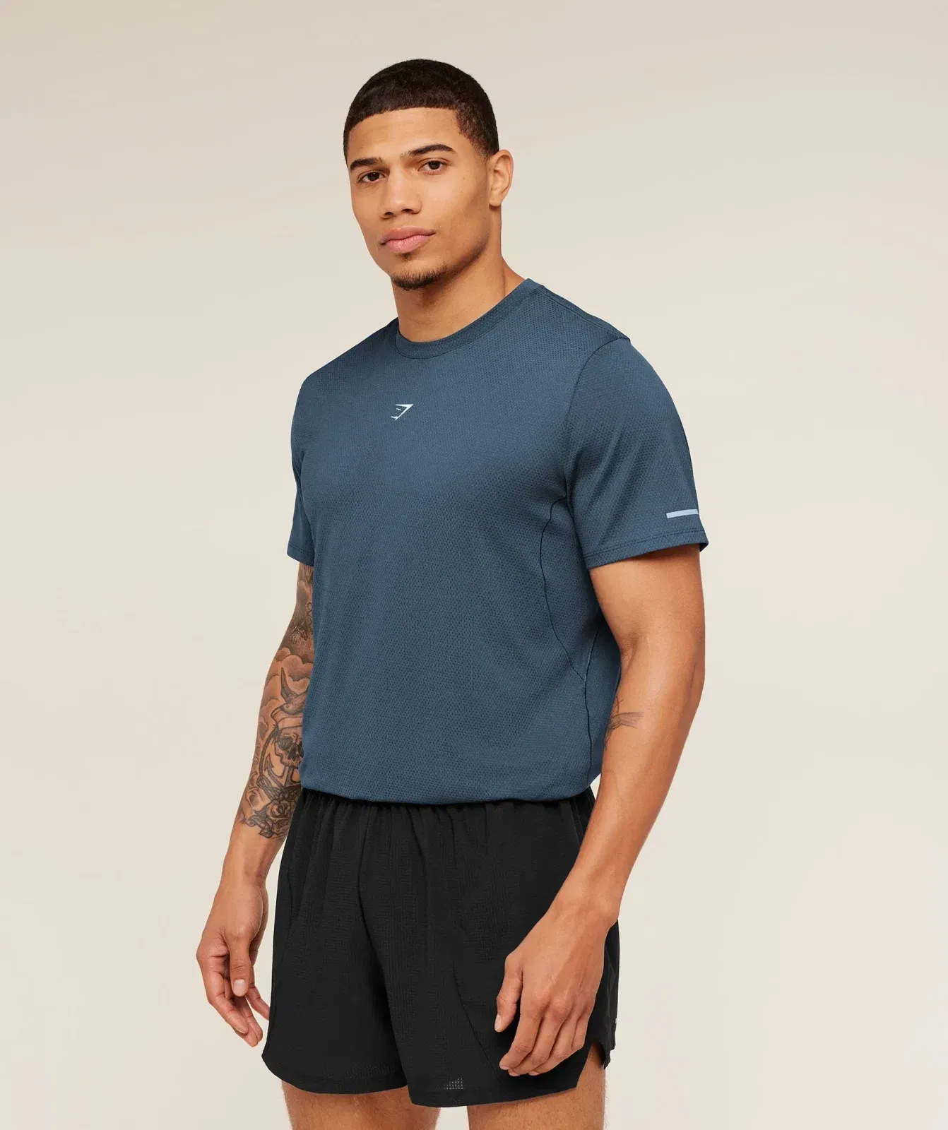 Gymshark Running T-Shirt - GS Stealth Blue