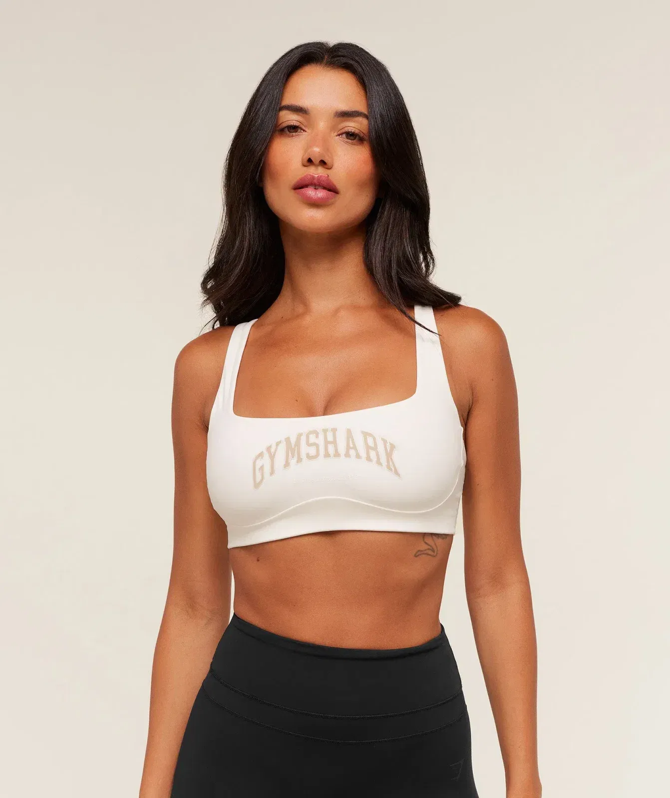 Gymshark Collegiate Sports Bra - Soft White