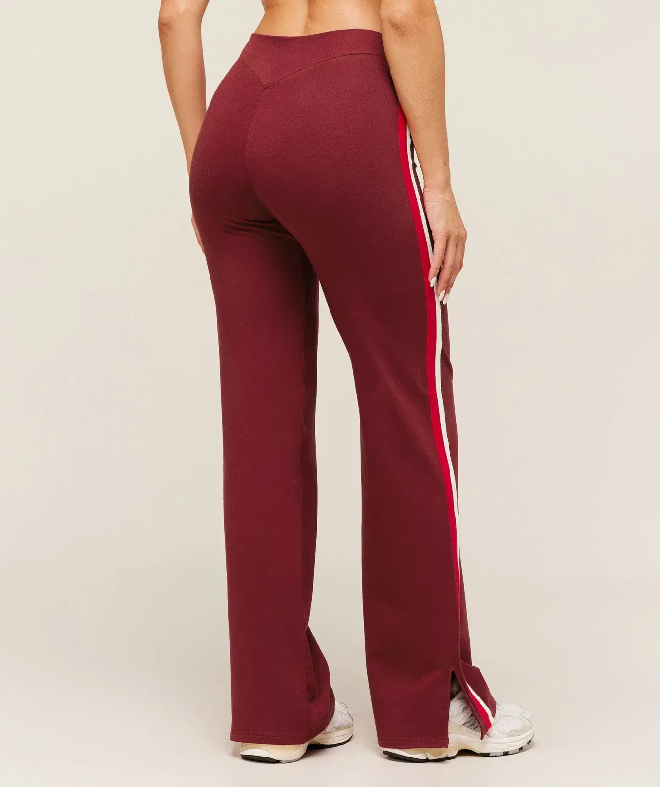 Gymshark Piping Wide Leg Pant - Sets Red/Carmine Red/Soft White
