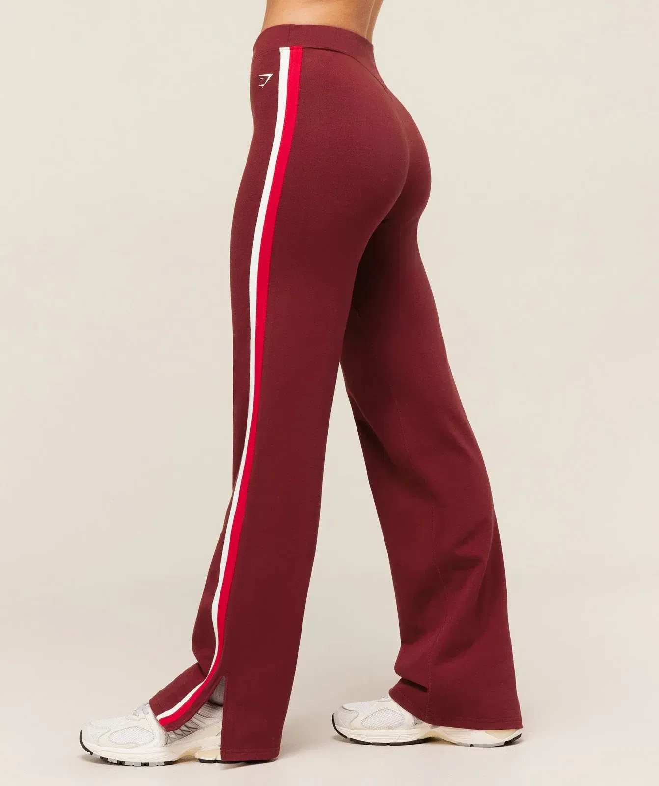 Gymshark Piping Wide Leg Pant - Sets Red/Carmine Red/Soft White