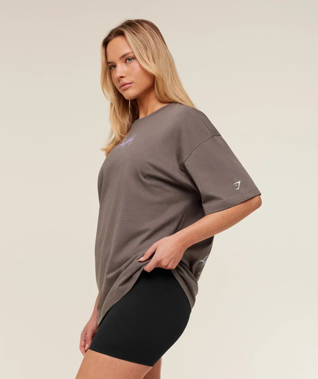 Gymshark Eagle Band Style Graphic Short Sleeve T-Shirt - Cool Brown