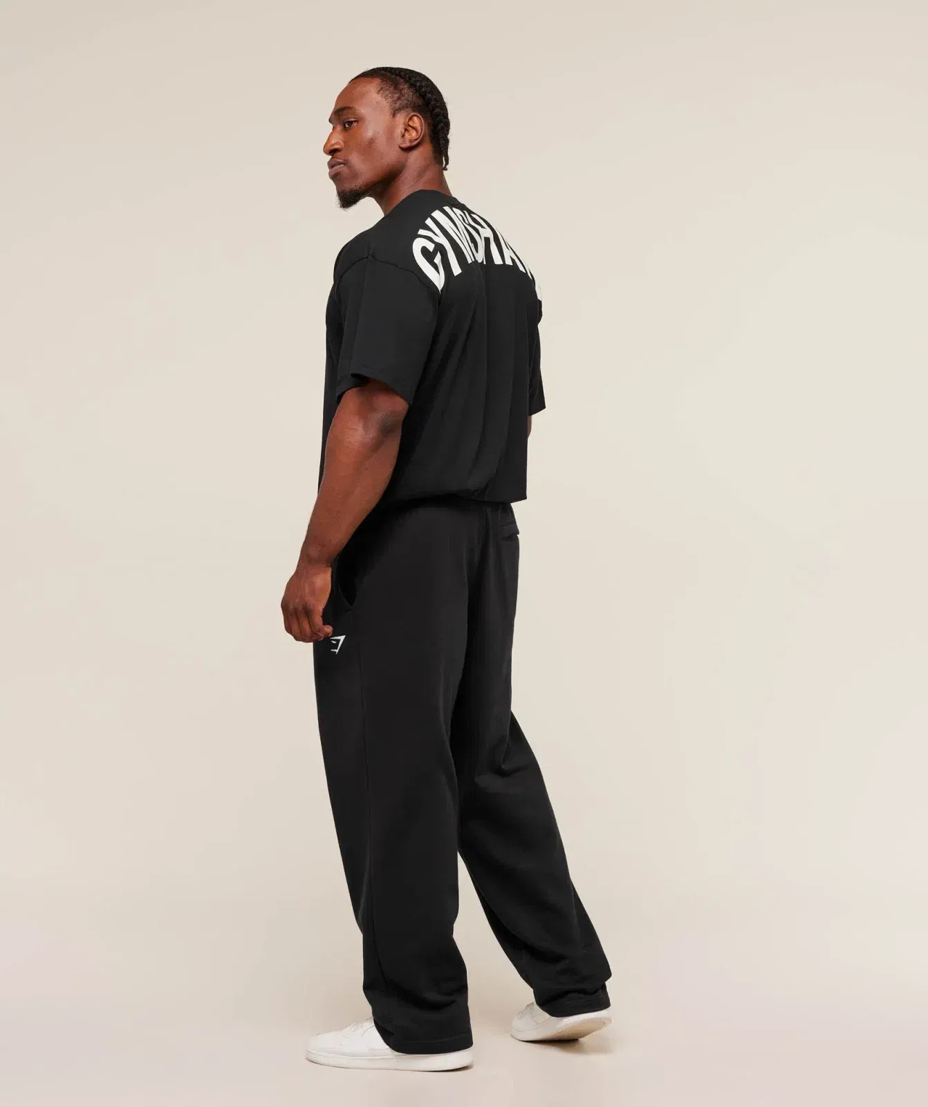 Gymshark Power T-Shirt - Black/Oat White