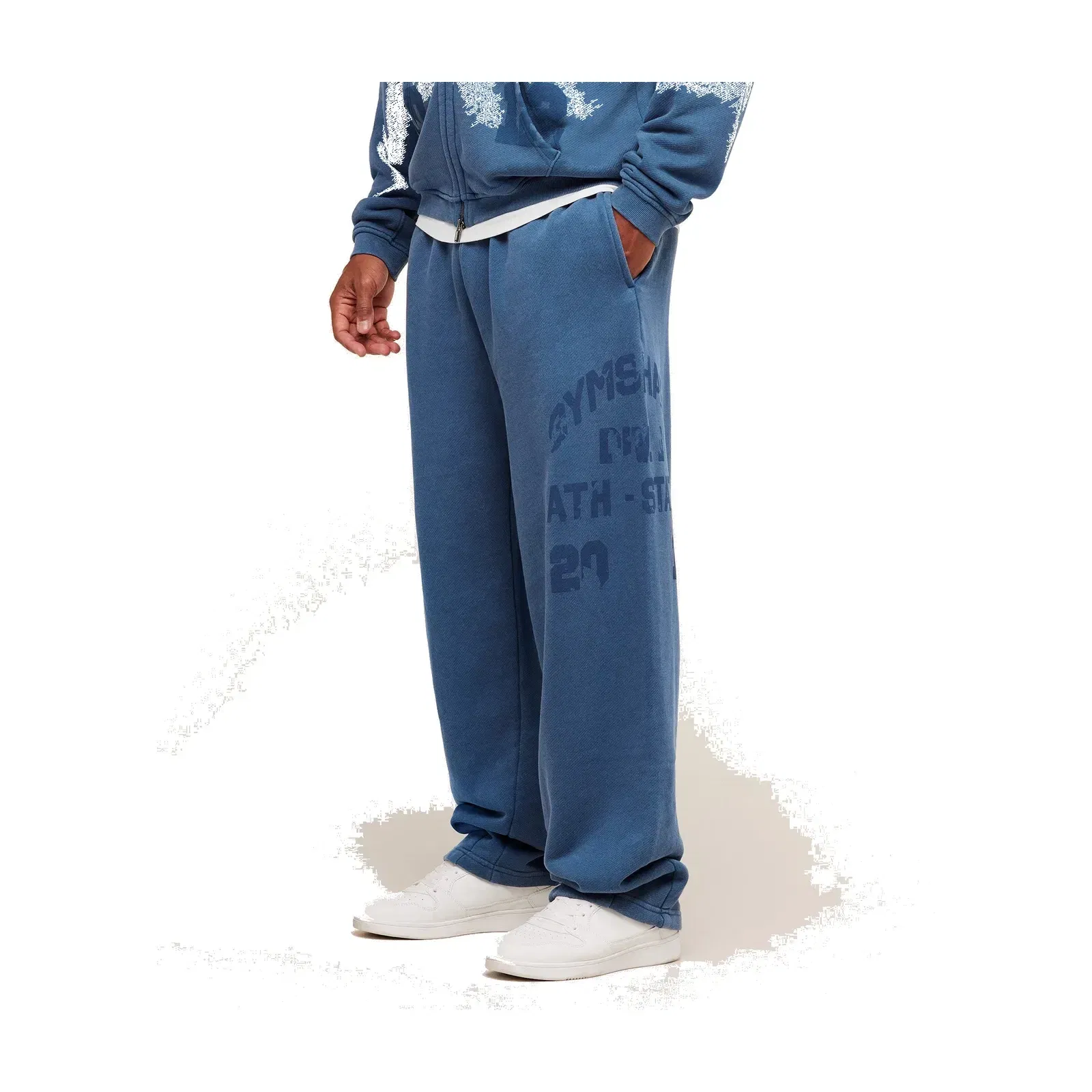 Gymshark Collegiate Washed Wide Leg Jogger - Compound Blue