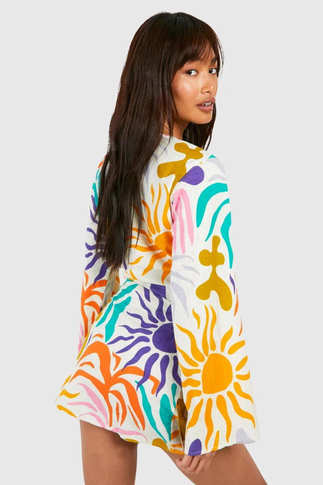 Bright Ruched Mini Skirt