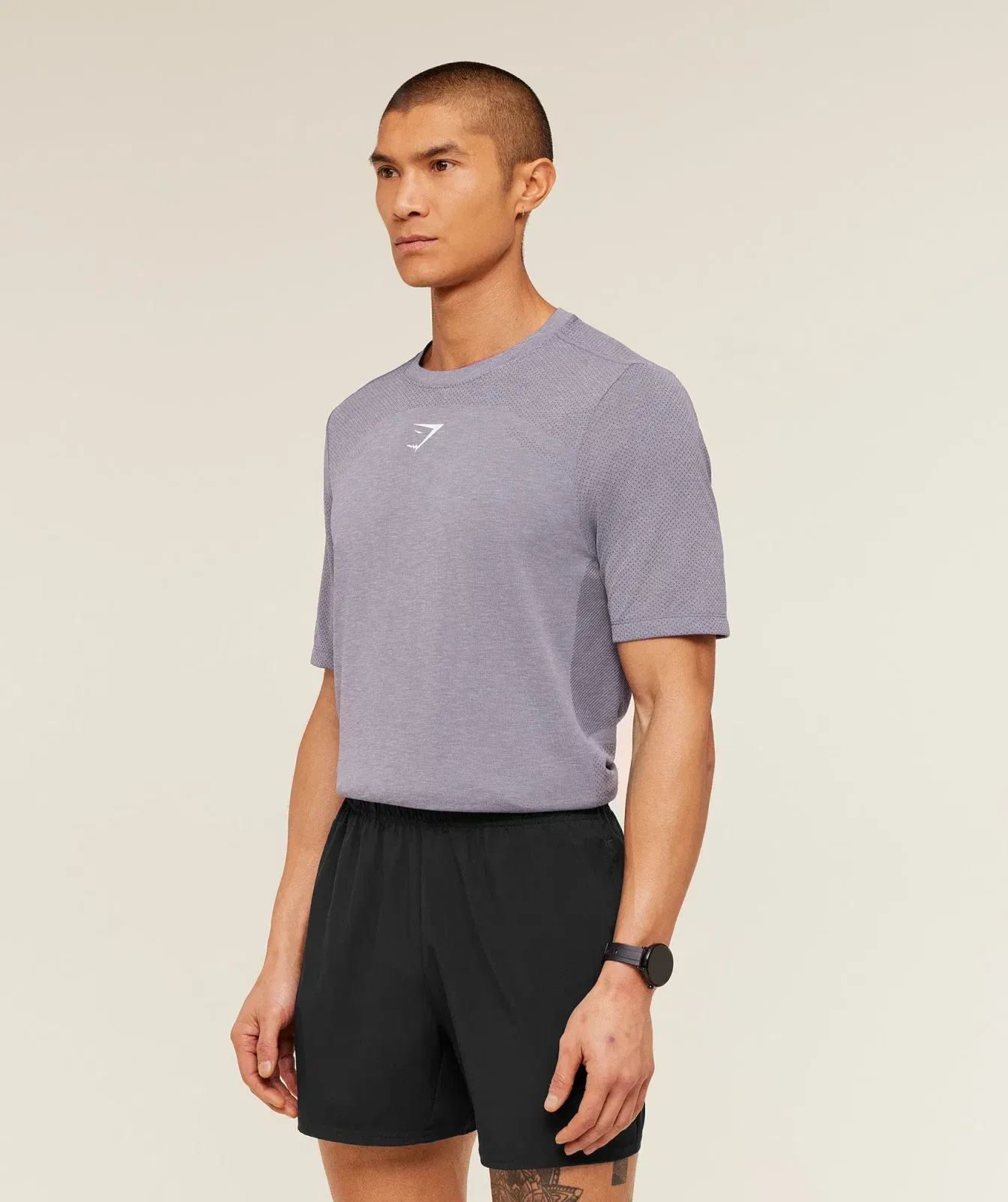 Gymshark Lightweight Seamless T-Shirt - GS Fog Purple/ Marl