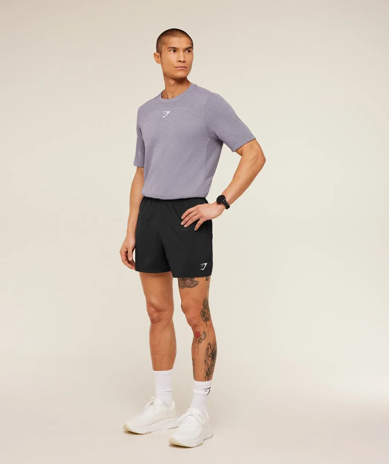 Gymshark Lightweight Seamless T-Shirt - GS Fog Purple/ Marl