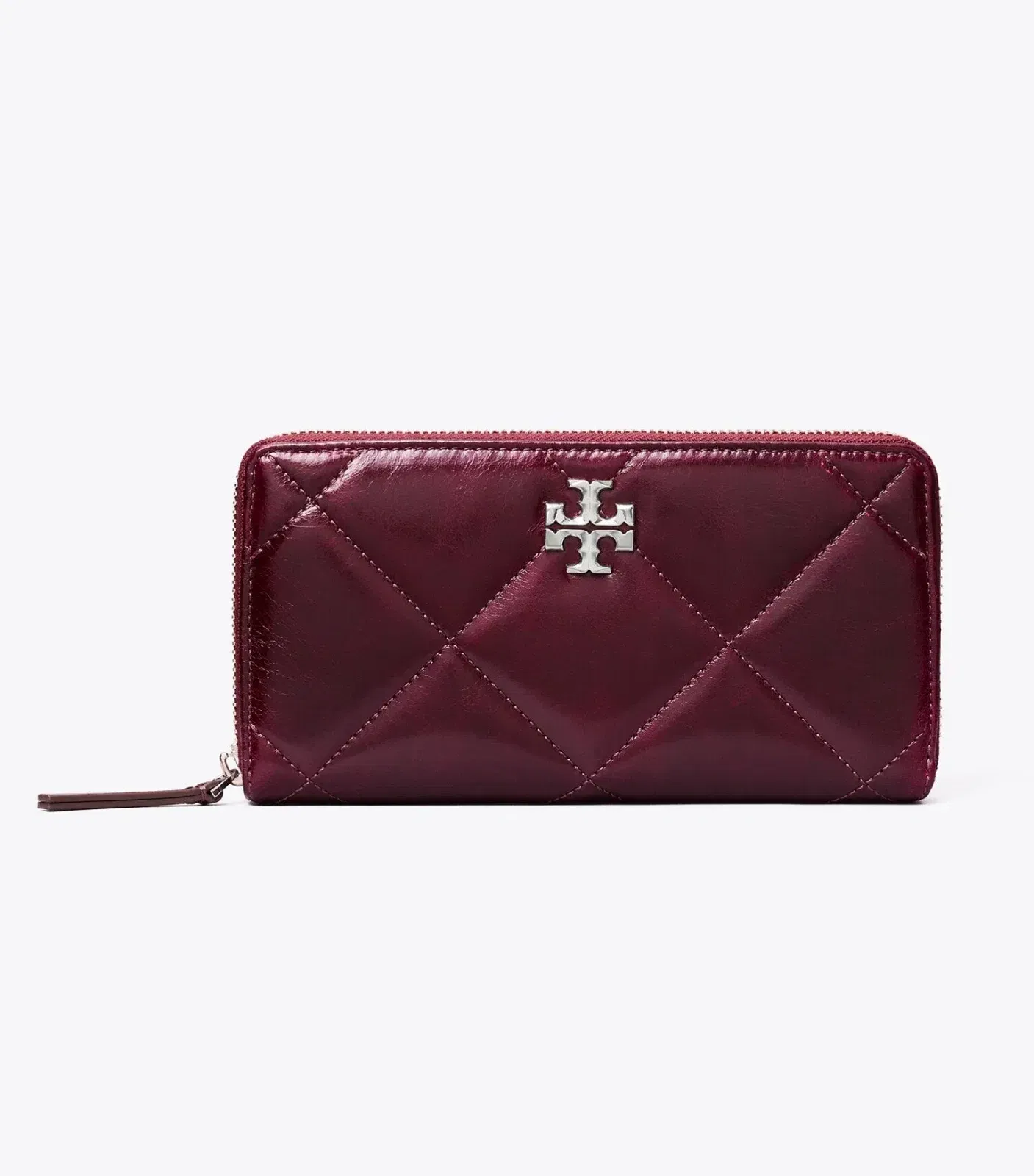 Kira Diamond Quilt Distressed Zip Continental Wallet