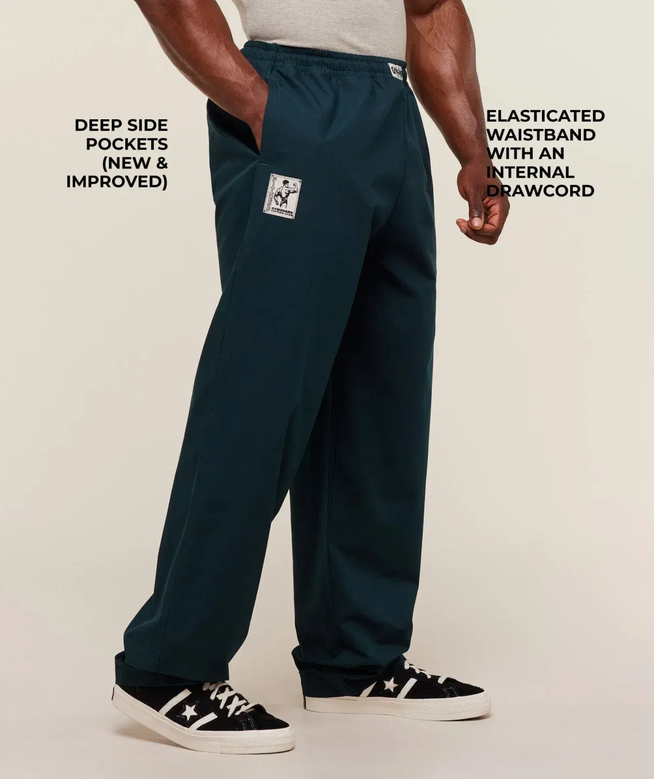 Gymshark Straight Leg Pumper Pants - Deep Petrol Blue