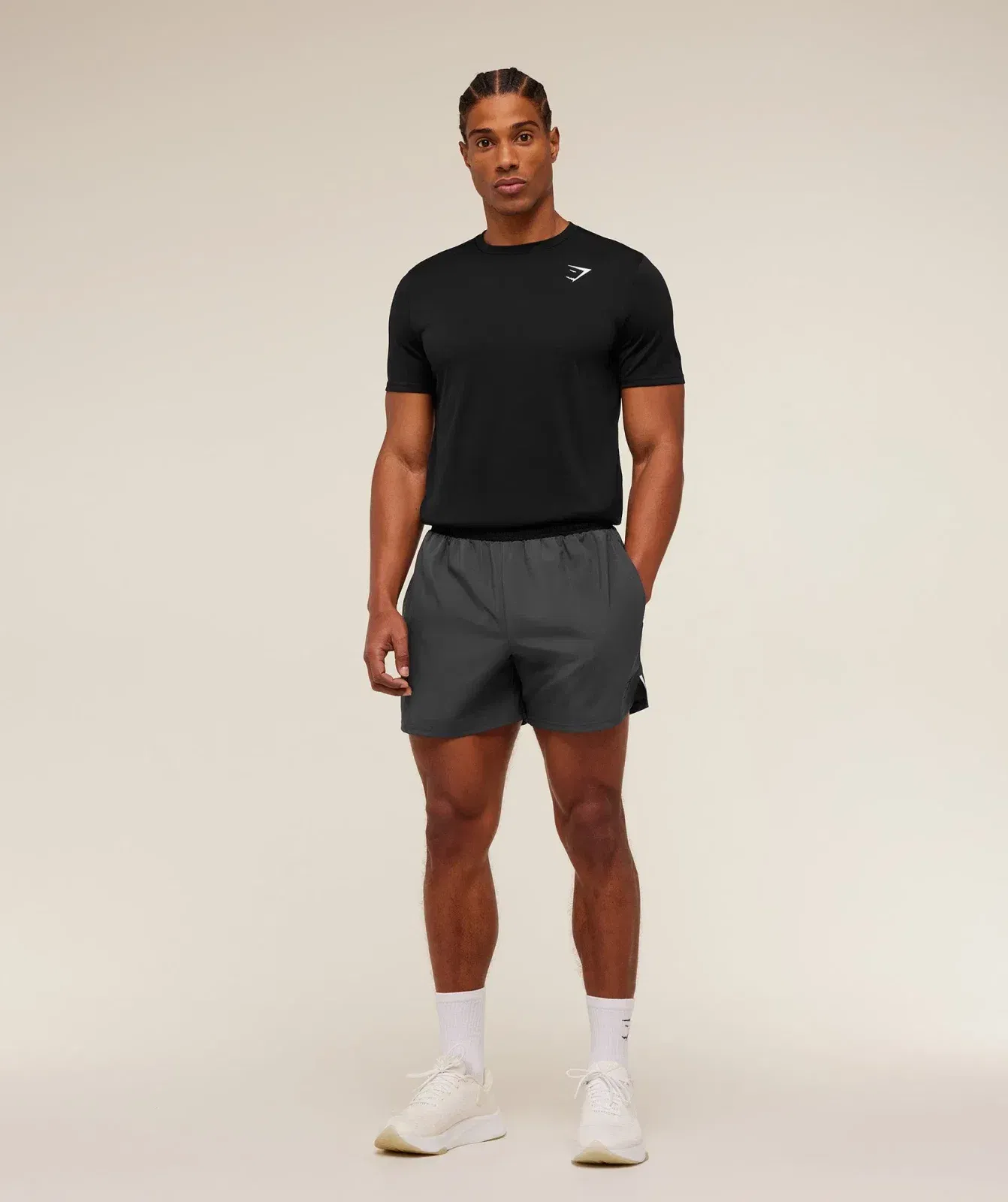 Gymshark Arrival Contrast Shorts - GS Onyx Grey/GS Black