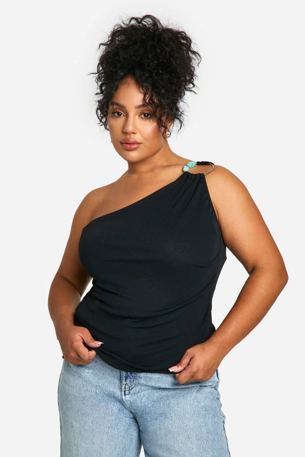 Plus One Shoulder Trim Top