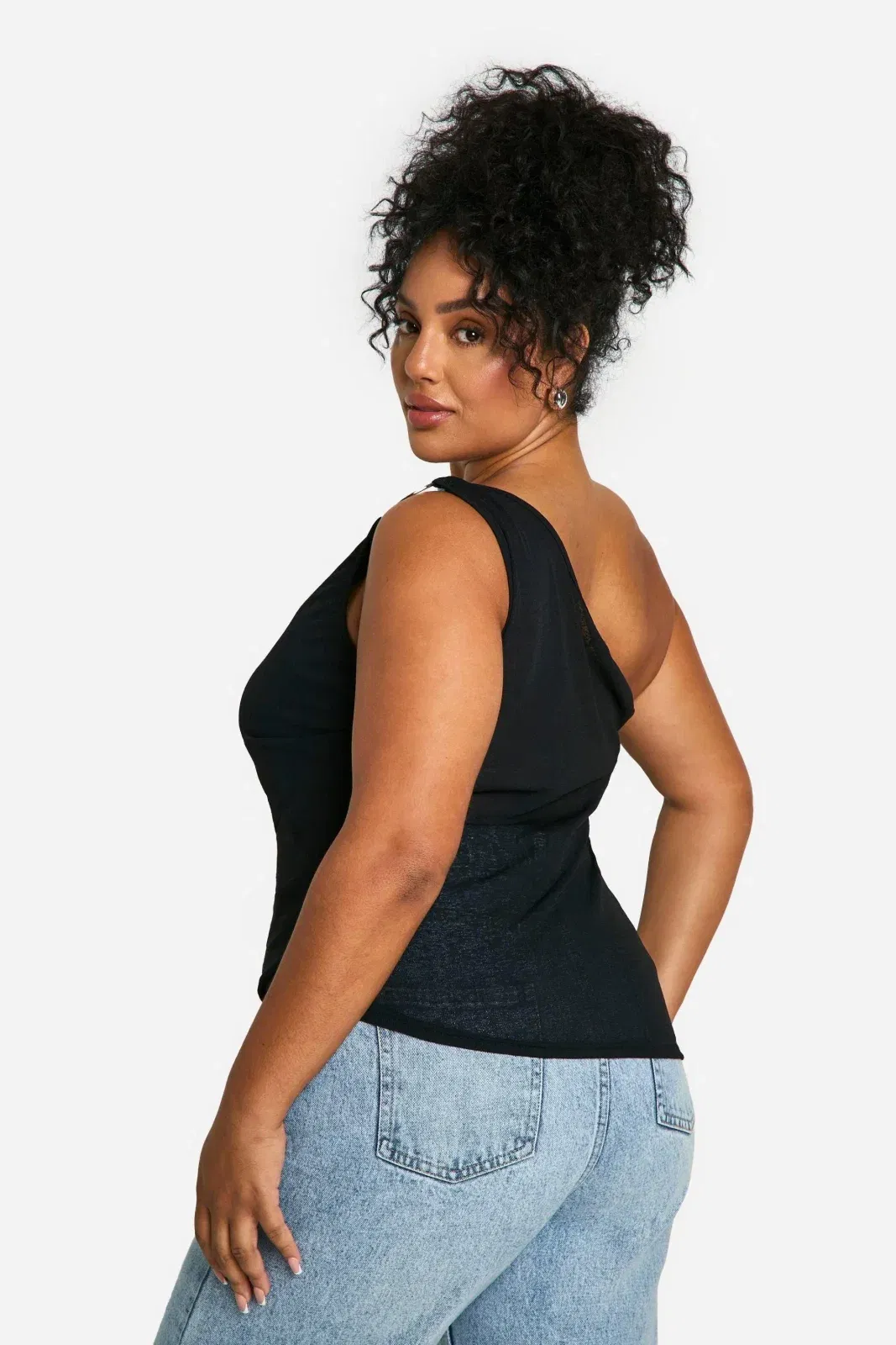 Plus One Shoulder Trim Top