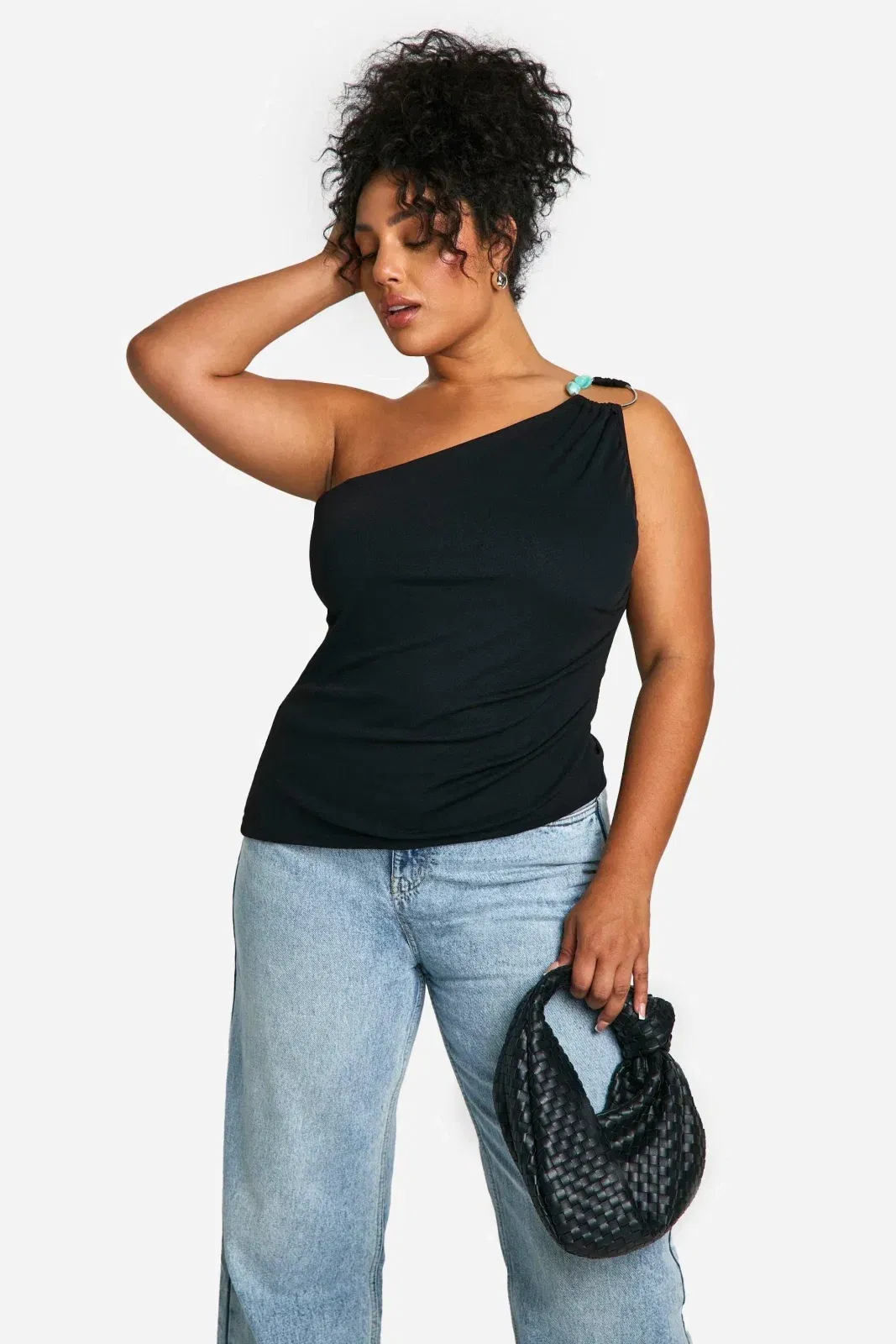 Plus One Shoulder Trim Top