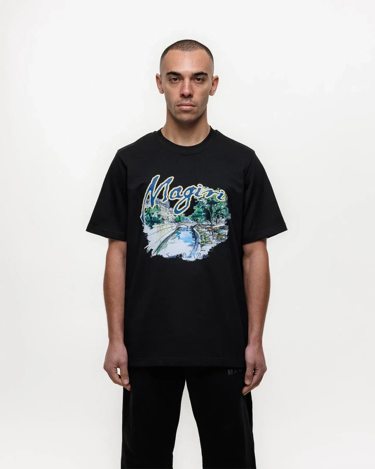 Magiri Seine River Printed T-Shirt in Black