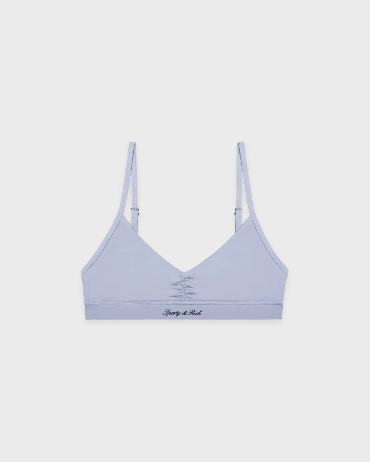 Signature Logo Mini Sports Bra - Faded Blue/White