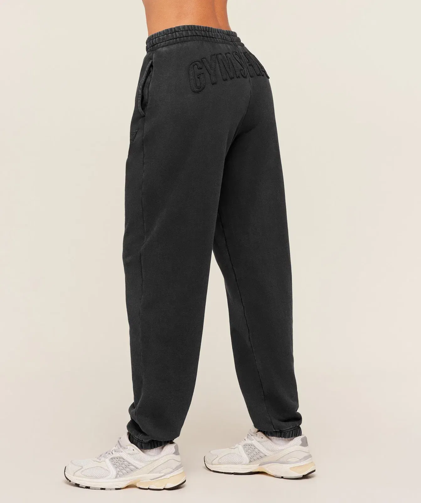 Gymshark Power Washed Cuff Joggers - Black/Acid Wash