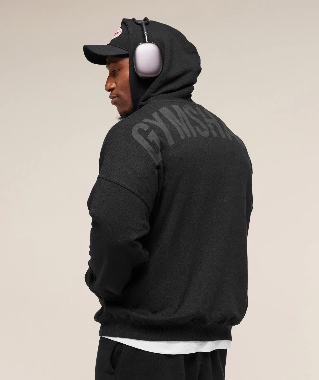 Gymshark Power Zip Up Hoodie - Black/Asphalt Grey