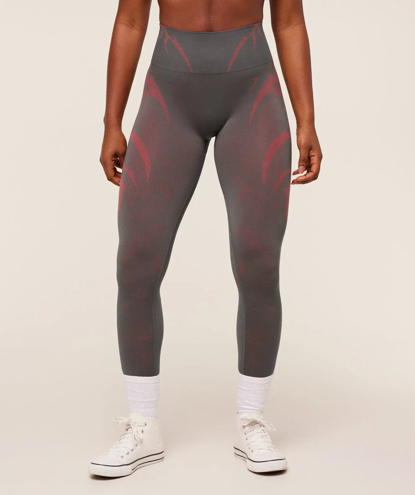 Gymshark Storm Seamless Leggings - GS Dark Grey/GS Zesty Red