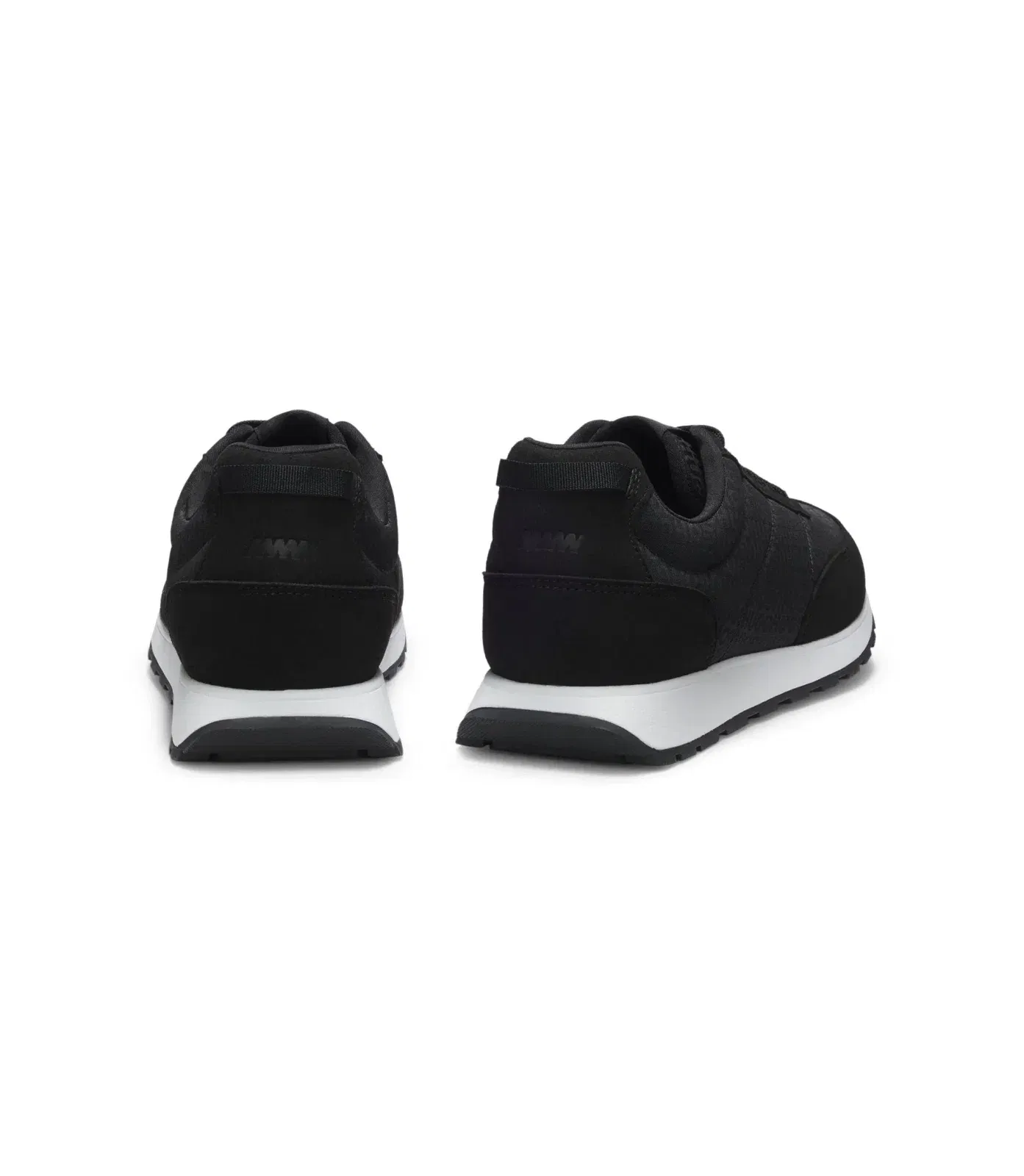Hugo Running Inspired Trainers With Monogram Jacquard Uppers Black Black