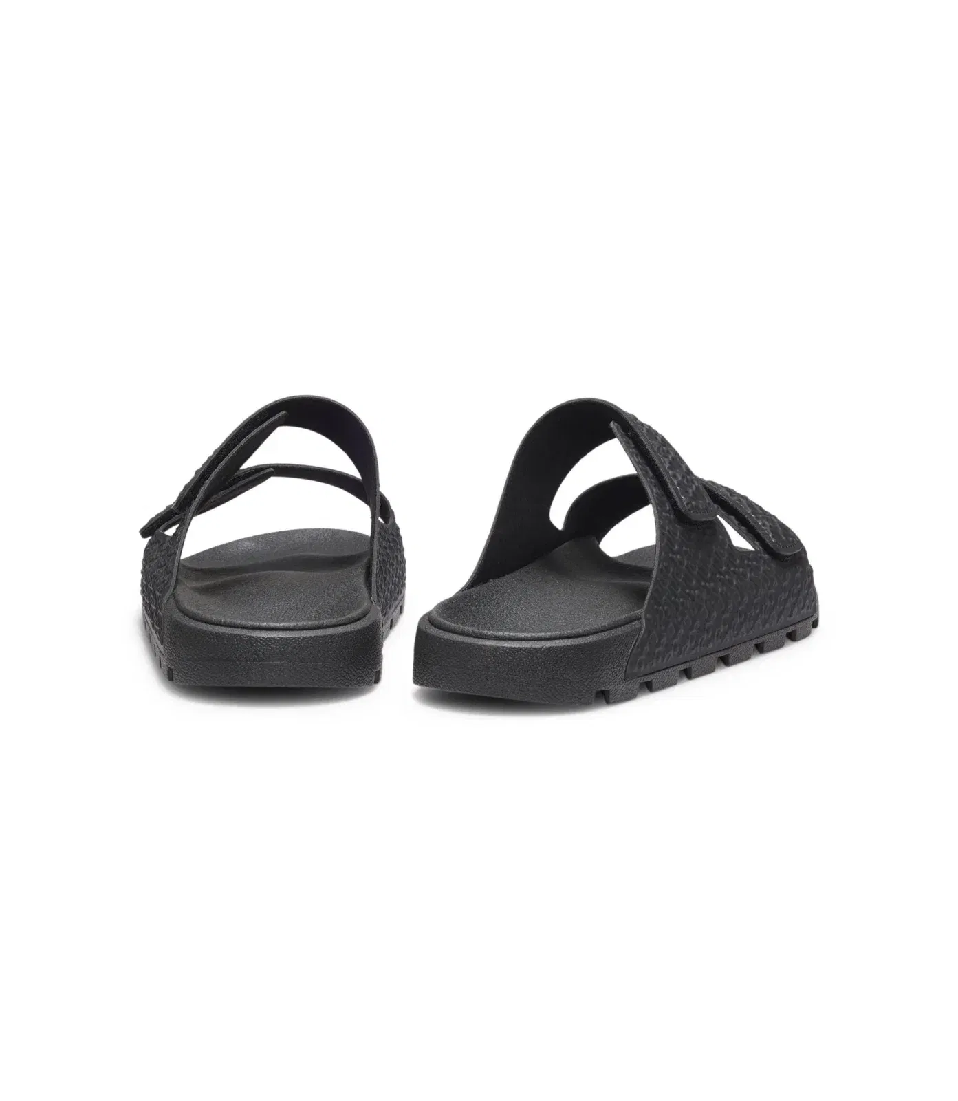 Hugo Monogram Sandals With Riptape Straps Black Black