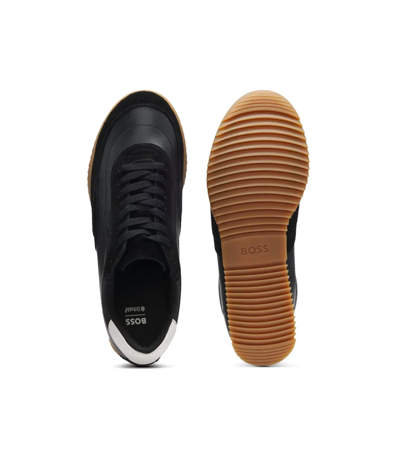 Boss Trainers In Suede And Leather Black Womens Black