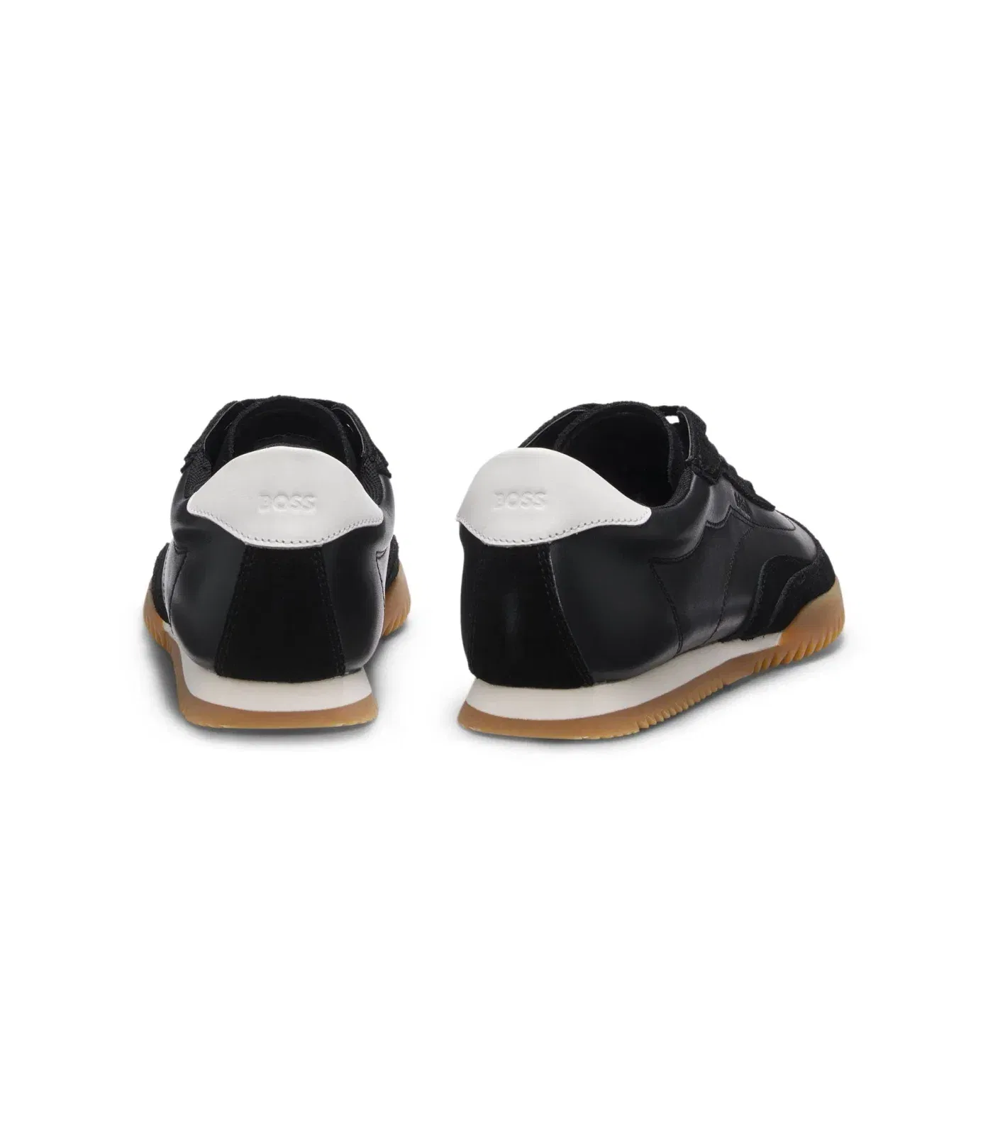 Boss Trainers In Suede And Leather Black Womens Black
