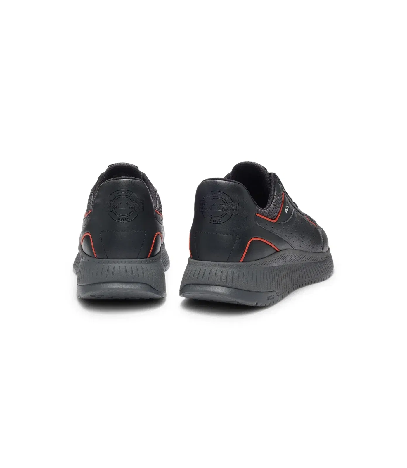 Boss Porsche X Boss Trainers With Mesh And Leather Dark Grey Dark Grey