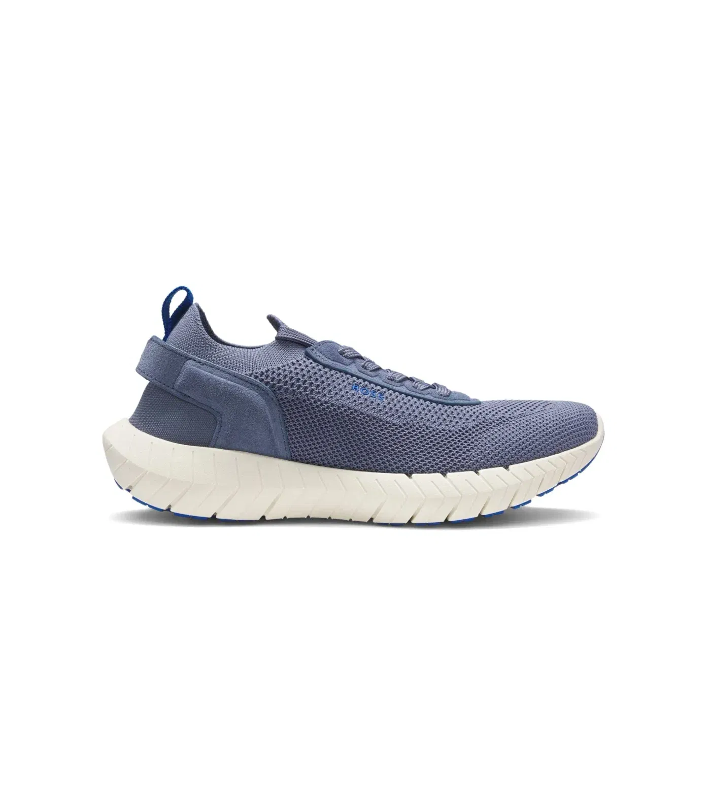 Boss Motion Sneakers With Knitted Uppers And Leather Trims Light Grey Light Grey