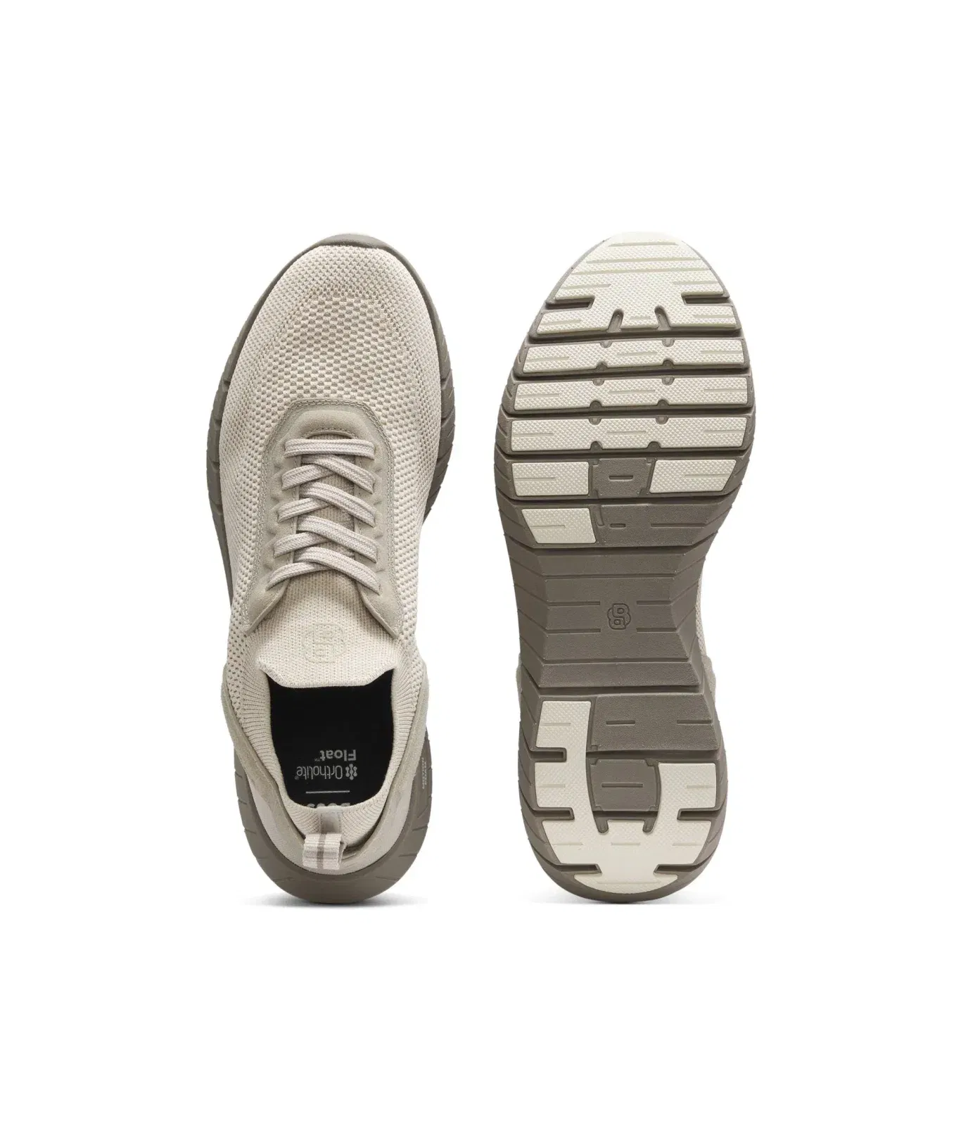 Boss Motion Sneakers With Knitted Uppers And Leather Trims Light Beige Light Beige