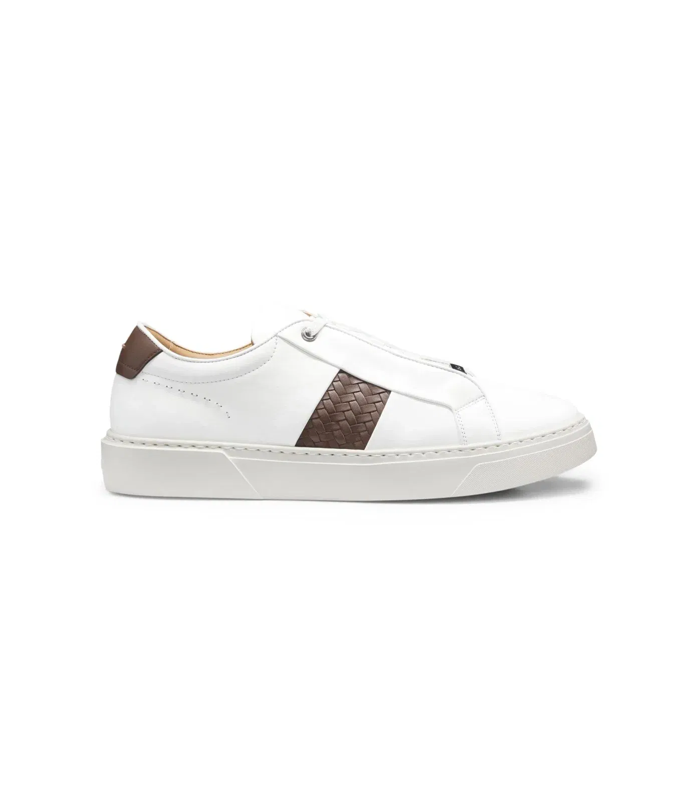Boss Gary Trainers With Woven Details White White