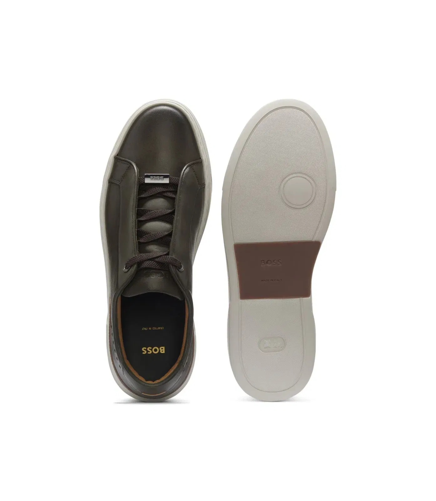 Boss Gary Trainers With Hidden Laces Dark Green Dark Green
