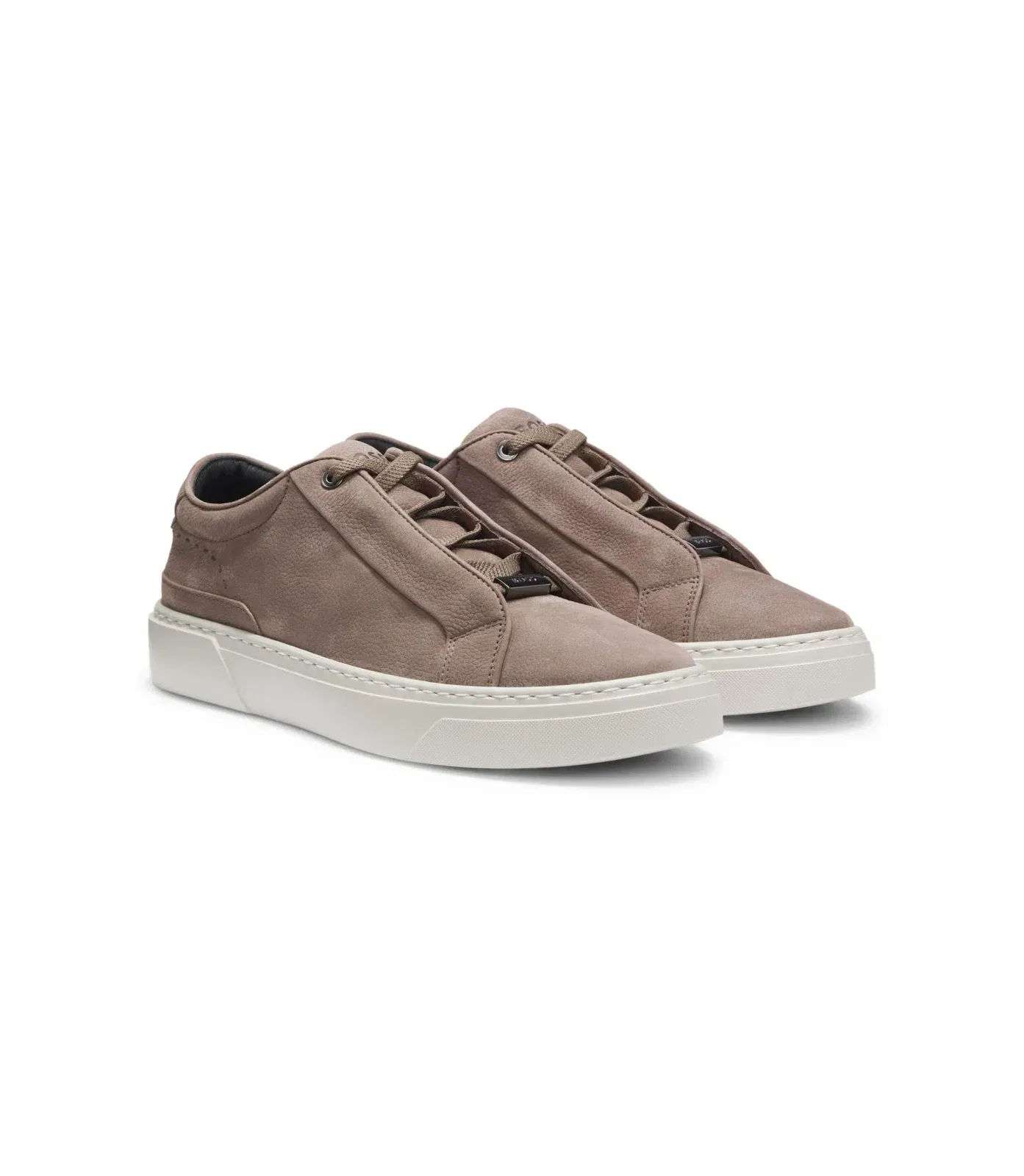 Boss Gary Trainers In Nubuck Khaki Khaki