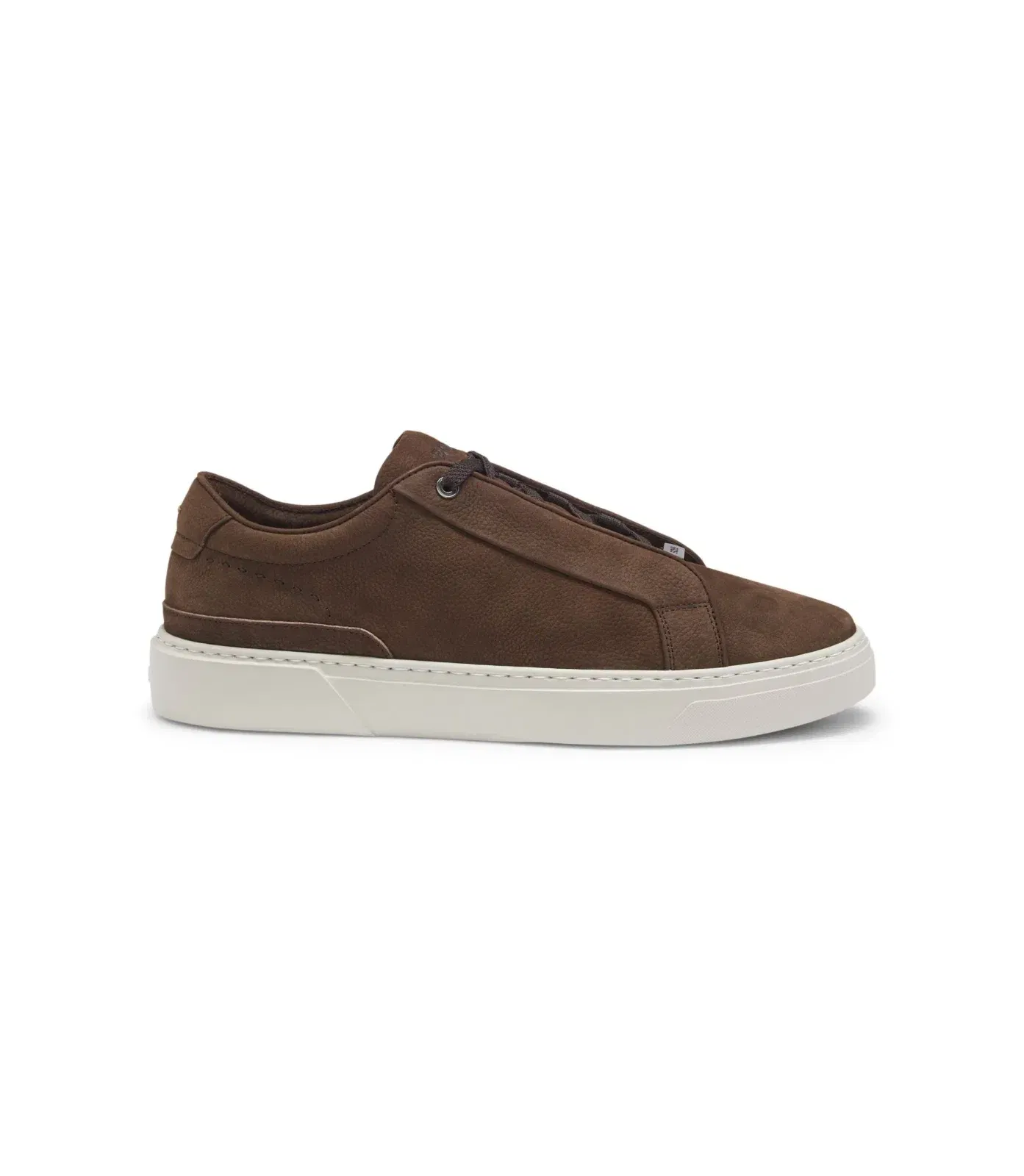 Boss Gary Trainers In Nubuck Dark Brown Dark Brown
