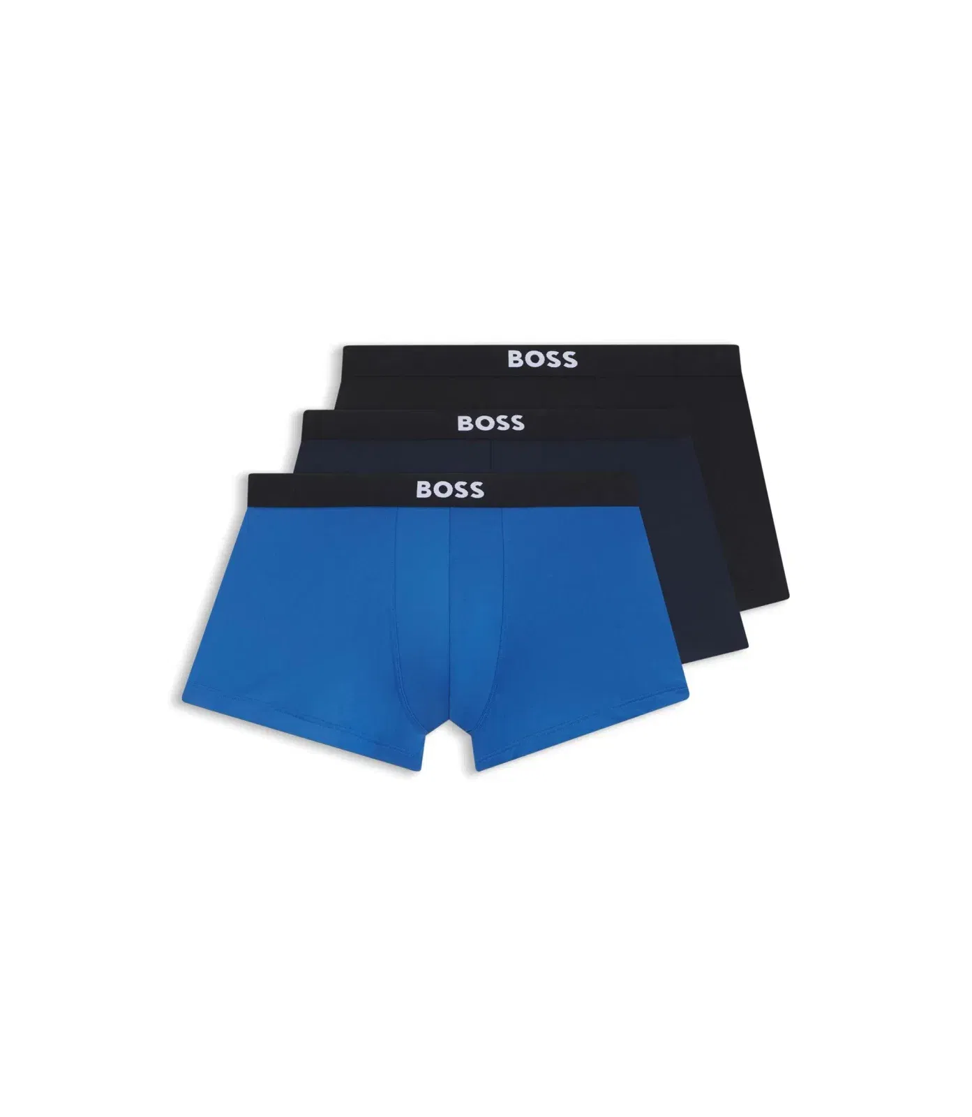 Boss Three Pack Of Stretch Microfibre Trunks Patterned