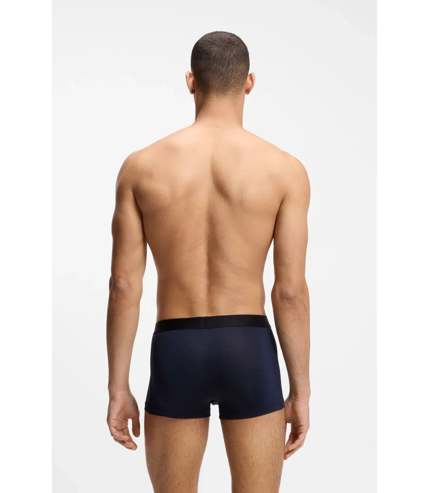 Boss Three Pack Of Stretch Microfibre Trunks Patterned