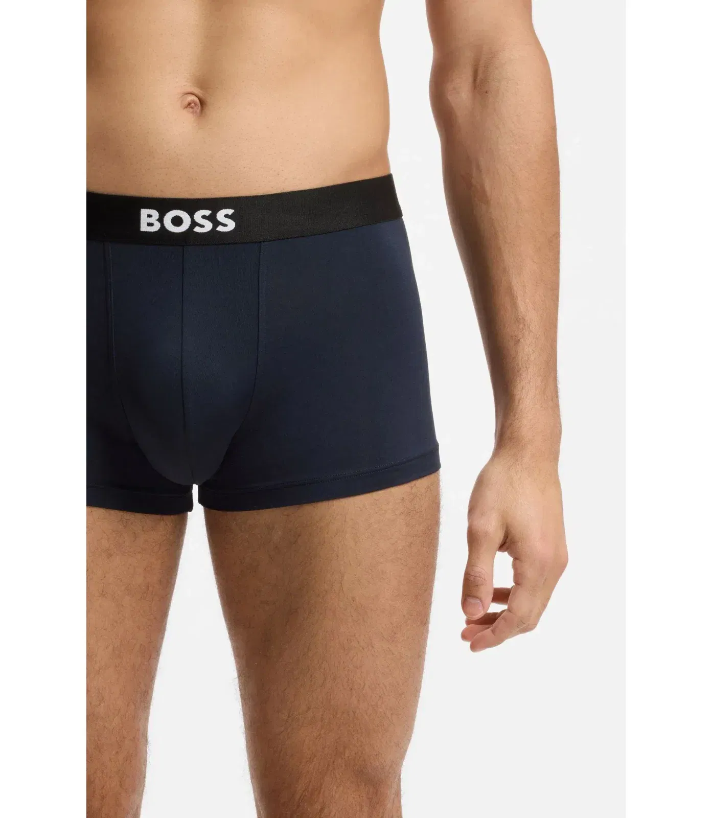 Boss Three Pack Of Stretch Microfibre Trunks Patterned