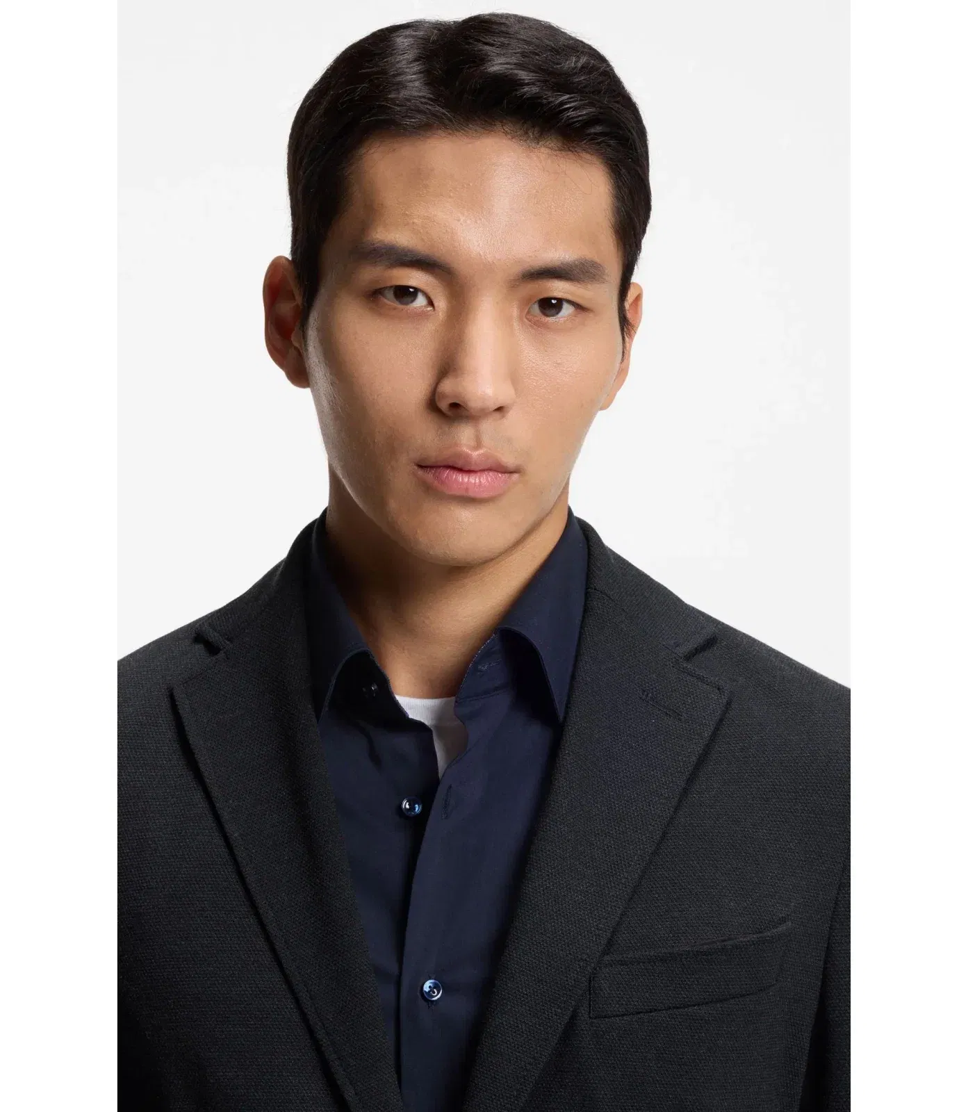 Boss Slim Fit Jacket In Performance Stretch Fabric Dark Blue