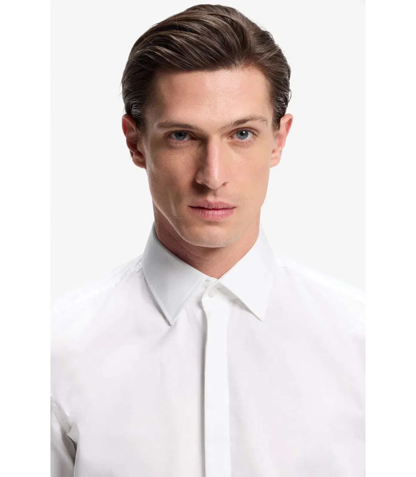 Boss Slim Fit Dress Shirt In Easy Iron Stretch Cotton White