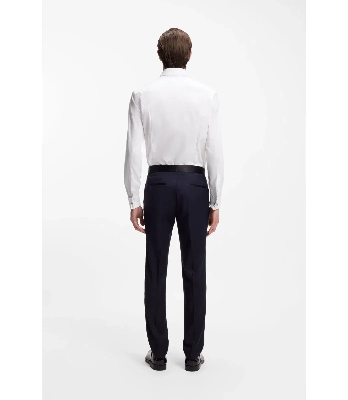 Boss Slim Fit Dress Shirt In Easy Iron Stretch Cotton White