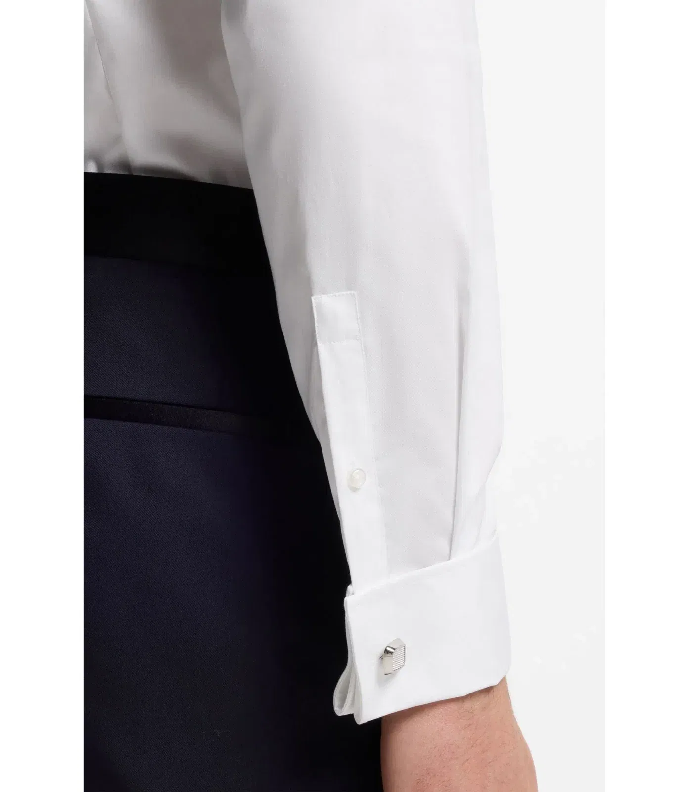 Boss Slim Fit Dress Shirt In Easy Iron Stretch Cotton White